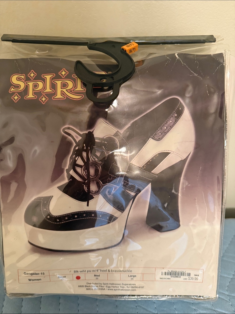 Spirit Black and White Platform Lace-Up Heels